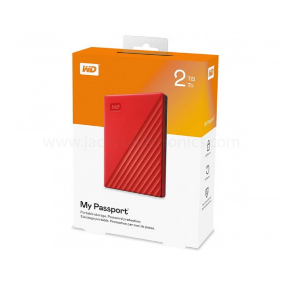 WD EXTERNAL HARD DISK 2TB 2.5" MY PASSPORT RED